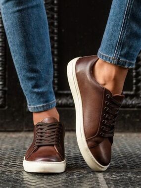 Thursday Boot Company Premier Low Top Sneaker in Coffee Brown Leather